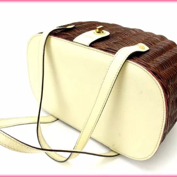 Kate Spade Handbag Beige Brown Woman Authentic - Picture 3 of 4